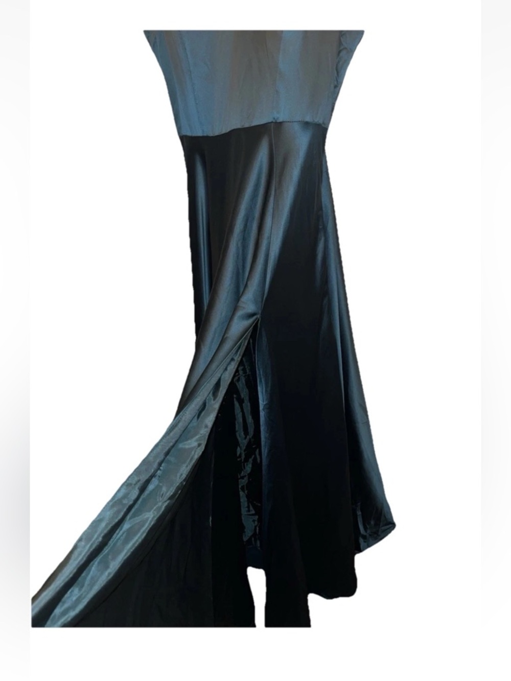 Windsor Emerald Green A Line Spaghetti Strap Maxi Dress Juniors Size 7 NWT Dance - Picture 4 of 7